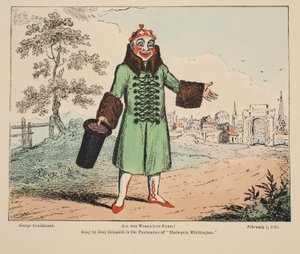 巴黎的所有世界！，酒吧。 1815年（手工彩色雕刻） 作者 乔治·克鲁克申克