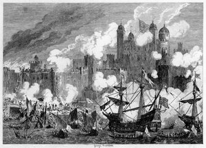 1554年1840年，萨福克公爵进攻圣托马斯大厦。 作者 乔治·克鲁克申克