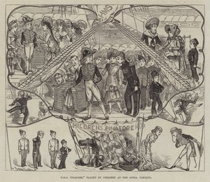 HMS Pinafore，由Opera Comique的儿童演奏 作者 乔治·克鲁克申克
