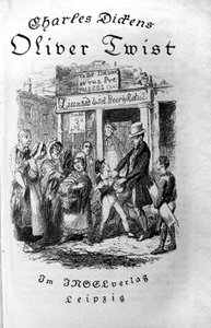 查尔斯-狄更斯（1812-1870）的《奥利弗-斯特》（Olivier）插图，由乔治-克鲁克尚克（1792-1878）绘制。 作者 乔治·克鲁克申克