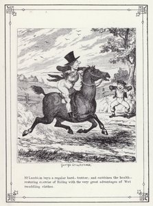 Illustration for The Bachelors Own Book, or The Progress of Mr Lambkin (Gent) (engraving) 作者 乔治·克鲁克申克