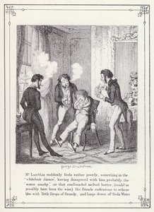 Illustration for The Bachelors Own Book, or The Progress of Mr Lambkin (Gent) (engraving) 作者 乔治·克鲁克申克