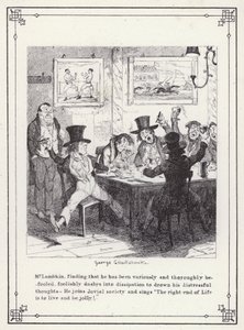 单身汉自己的书，或兰姆金先生（绅士）的进步》的插图（雕刻）。 作者 George Cruikshank
