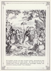 Illustration for The Bachelors Own Book, or The Progress of Mr Lambkin (Gent) (engraving) 作者 乔治·克鲁克申克