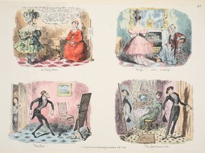 从整个艺术的礼服或通往优雅和时尚，酒吧的插图。 1832年（手工彩色雕刻） 作者 乔治·克鲁克申克