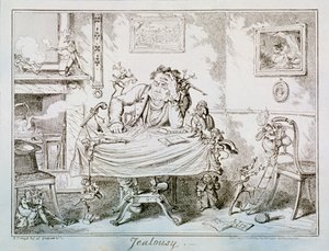 妒忌》，1835年 作者 乔治·克鲁克申克
