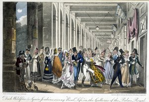 Les galeries du Palais Royal - 在David Carey的《巴黎生活》中，伦敦 作者 乔治·克鲁克申克