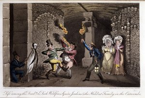 Promenade dans les catacombes - 在大卫凯里的“巴黎生活”中，生病了。 Georges Cruikshank，编辑。 伦敦费本 作者 乔治·克鲁克申克
