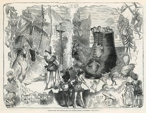 来自Drury Lane和Covent Garden Pantomimes的场景 作者 George Cruikshank