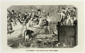 九月 - 从乔治-克鲁克申克（George Cruikshank）的钢铁蚀刻版画到《漫画年鉴》中的 "上船过多 "和 "下船过少"：1835-1853 作者 乔治·克鲁克申克