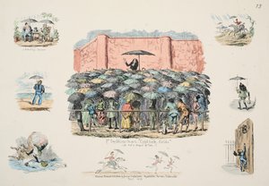 St Swithuns教堂冷浴场，酒吧。 1833年（手工彩色雕刻） 作者 乔治·克鲁克申克
