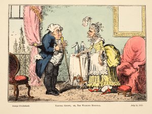 Tabitha Grunt;或者，步行医院，酒吧。 1813年（手工彩色雕刻） 作者 乔治·克鲁克申克