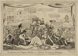 The Afterpiece (sic) to the Tragedy of Waterloo or Madame Francois and her Managers!!!, published November 9 作者 乔治·克鲁克申克