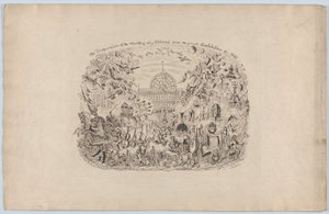 从1851年的大展览会上，各国作品的散失，1851年。 作者 乔治·克鲁克申克