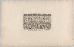 第一个先令日--进去，1851年。, 1851年。 作者 乔治·克鲁克申克