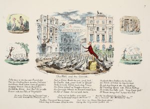 狐狸和鹅，酒吧。 1833年（手工彩色雕刻） 作者 乔治·克鲁克申克