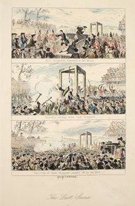 最后一幕》，插图选自威廉-哈里森-安斯沃思 1839 年出版的《杰克-谢泼德：威廉-哈里森-安斯沃思的作品《罗曼史》，1839 年出版（手工彩色蚀刻版画） 作者 乔治·克鲁克申克