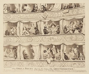 1851年大展期间的歌剧盒 作者 乔治·克鲁克申克