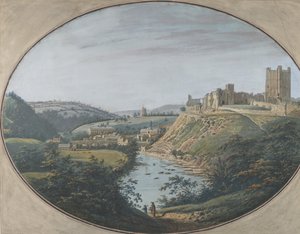 英国约克郡里士满的景色，1788年。 作者 乔治·库特