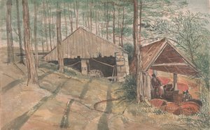 W. Praed 先生位于特雷维豪康沃尔郡的洗锡厂 作者 乔治·坎伯兰