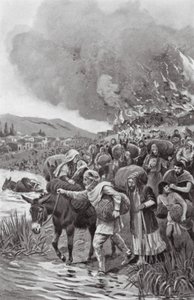 焚烧萨尔迪斯，公元前 498 年（石版画） 作者 乔治·德尔维尔（继）罗兰森