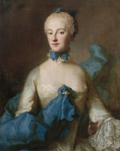 巴伐利亚公爵夫人玛丽亚-安娜-约瑟法1734-1776，巴登-巴登侯爵夫人，约1750年。
