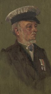 G.Mills的肖像，L.T.C.，约1920年（油画板）。