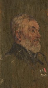 H.Fussell的肖像，L.T.C.，约1920年（油画板）。
