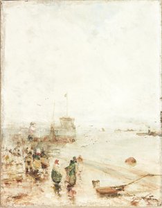 北希尔兹鱼码头（布面油画）