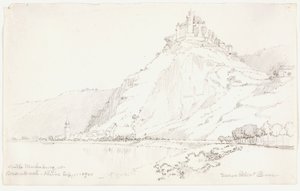 莱茵河畔布劳巴赫的马克斯堡城堡 作者 乔治·埃尔伯特·布尔