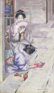 艺妓喝茶（纸上wc）