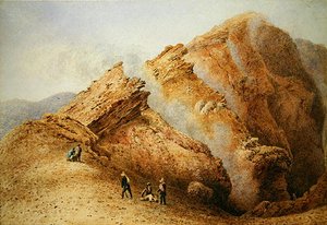 山地风光（纸上水彩）