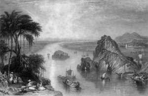 恒河上科尔贡的岩石》，1838年。