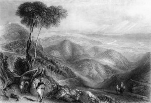 从兰杜尔山脊出发的德丰河谷》，1838年。