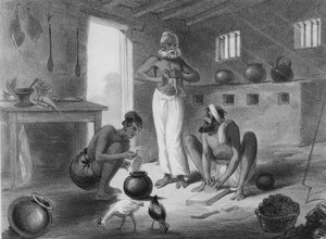 我们的烹饪室，约1858年（石版画）。