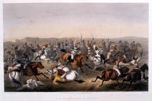 来自Rhotuck的Hodson&39;s Horse，来自1857年至1858年的印度战役，来自大叛变事件期间的绘画，描绘了德里及其邻居之前的军事行动