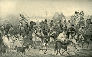 赶赴德里的本地辅助人员，大约在1850年代，1901年。 作者 乔治·弗兰克林·阿特金森