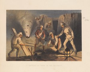 1857年，“电池中的工作人员”。