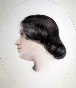 托比-普林塞普夫人的肖像，约1835年（纸上彩色粉笔）。