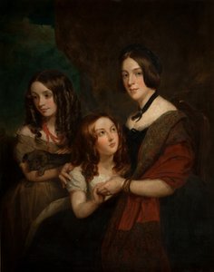 Caroline Towneley夫人和她的两个女儿Caroline和Emily（弗朗西斯格兰特后复制），1860年