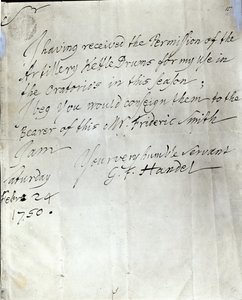 1750年2月24日乔治弗雷德里克汉德尔的来信 作者 乔治·弗雷德里克·汉德尔