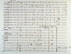 归化英国的德国作曲家乔治-弗雷德里克-亨德尔（Georg Friedrich Handel）的《弥赛亚》（The Messiah）乐谱开篇的一页