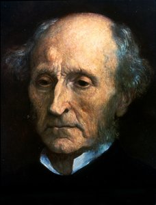 约翰-斯图亚特-米尔的肖像，英国哲学家和经济学家，1806年至1873年，由G.F.Watts绘画。伦敦国家画像馆 作者 乔治·弗雷德里克·沃茨