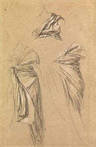 《时间，死亡与审判》中垂死人物的窗帘研究，1865-66年 作者 乔治·弗雷德里克·沃茨
