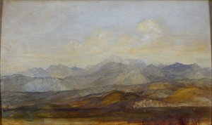 从比萨看卡拉拉山，1845-1846年 作者 乔治·弗雷德里克·沃茨