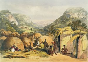 Inanda Kraal，Natal，1849年The Kafirs Illustrated的第25号板块