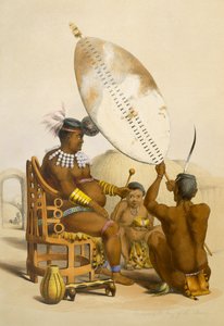 Umpanda是Amazulu的国王，1849年的“The Kafirs Illustrated”中的11号板块