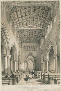 斯塔福德-圣玛丽教堂的内部：着色版画，nd [c 1841]