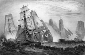 1809年4月15日c1857年，查尔斯·纳皮尔上尉的无畏行为。 作者 乔治·格里特巴奇