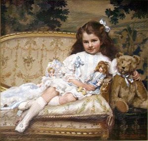 Marjorie Cohen的画像，5岁 作者 乔治·霍尔·尼尔